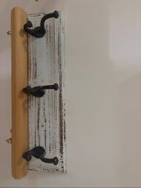 Rustic Black Iron Wall Hook for Coats & Accessories